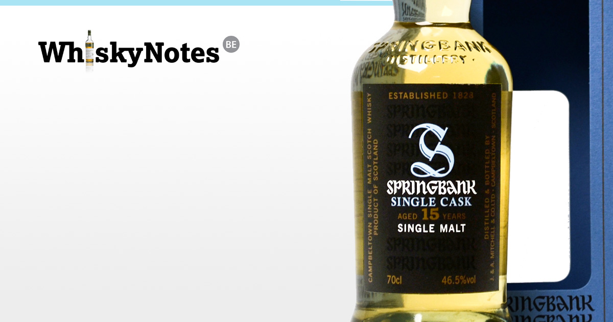 springbank 15yo rum cask nectar belgium