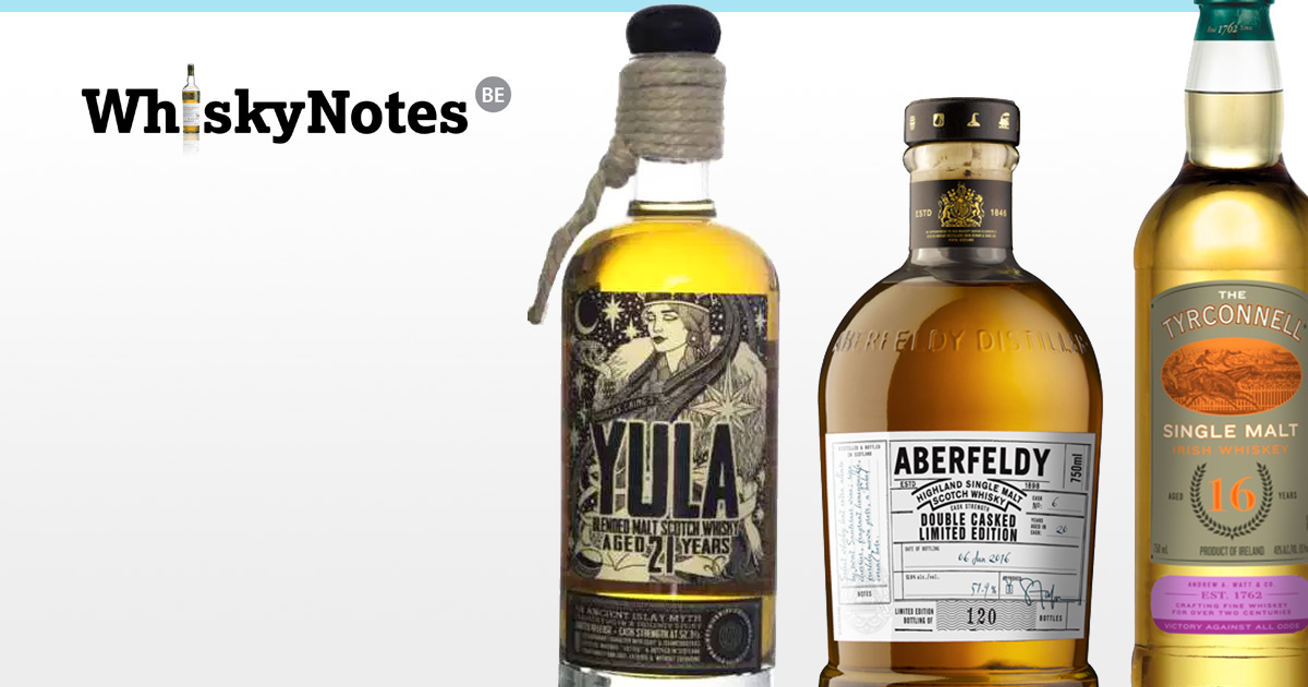 yula 21yo aberfeldy double casked tyrconnell 16yo