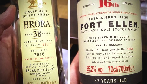 Brora 38 Years (2016) // Port Ellen 37 Years (2016)