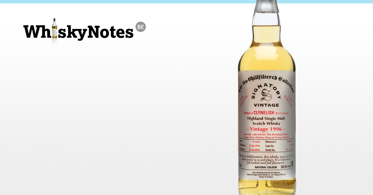 clynelish 1996 signatory bonding dram