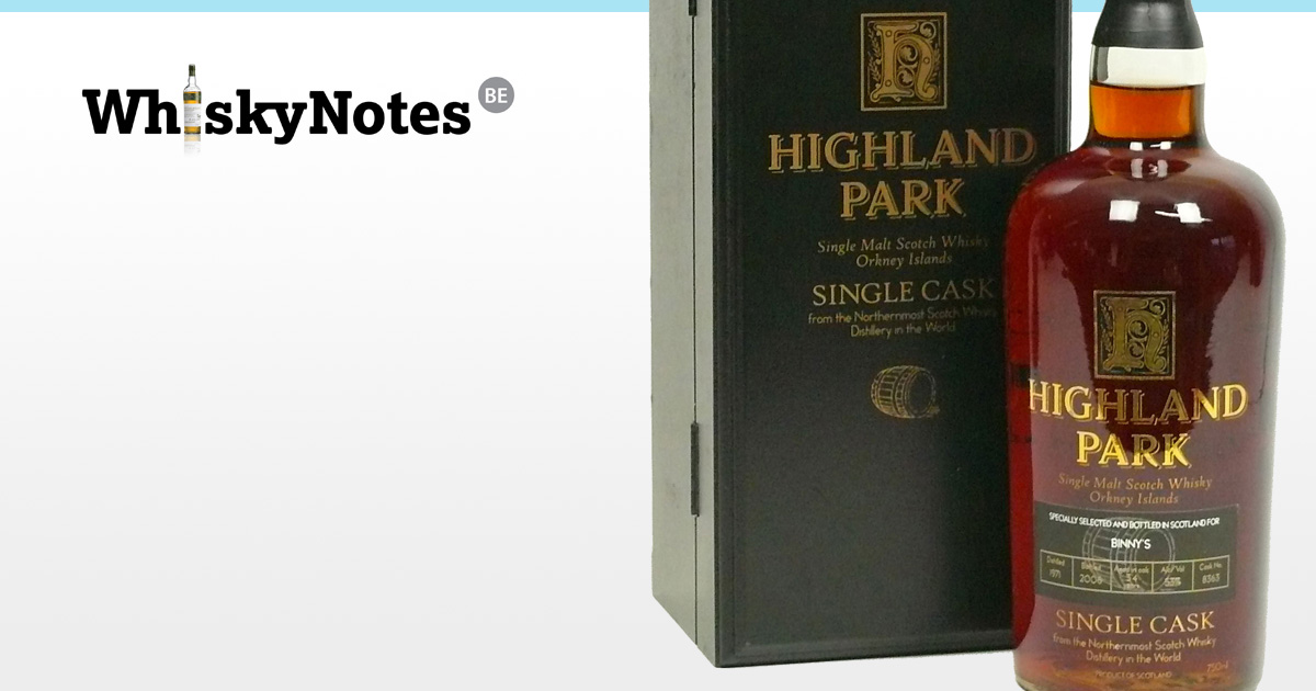 Highland Park 1971 Cask 8363 For Binny S Whiskynotes Review