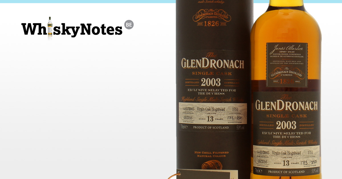 glendronach 2003 1751 duchess