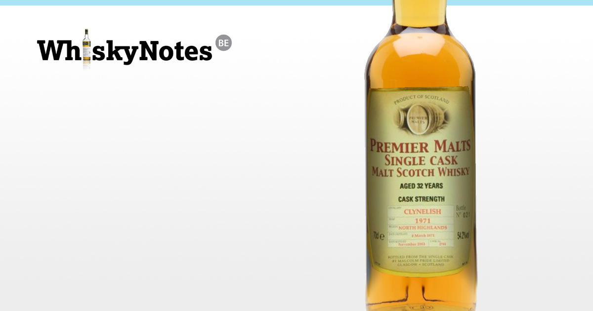 clynelish 32 years 1971 premier malts