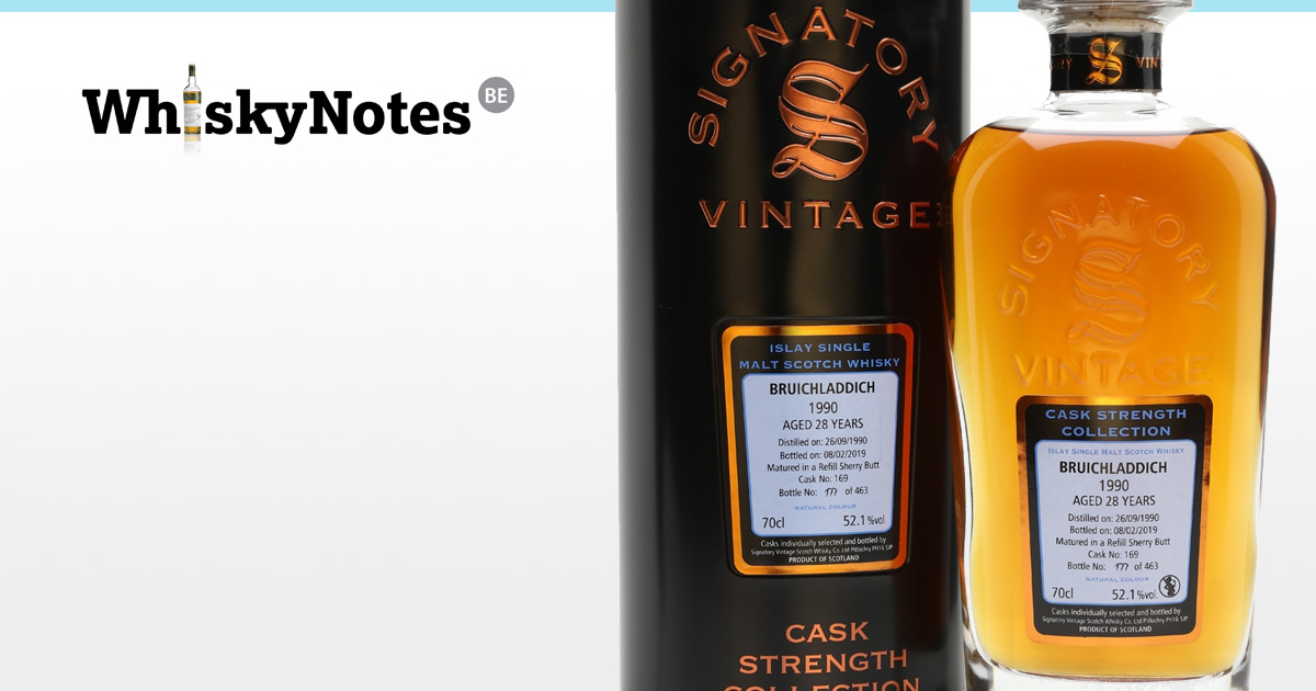 bruichladdich 1990 cask 169 signatory