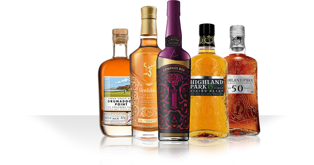 Compass Box No Name No.3 / Highland Park Viking Heart / Arran Drumadoon