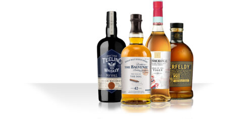 Glenmorangie Year of the Tiger / Balvenie Tale of the Dog / Teeling Brandy chestnut