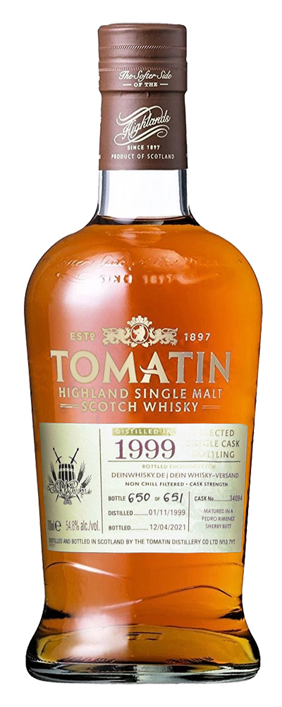 Tomatin 1999 (PX cask #34094 for DeinWhisky.de)