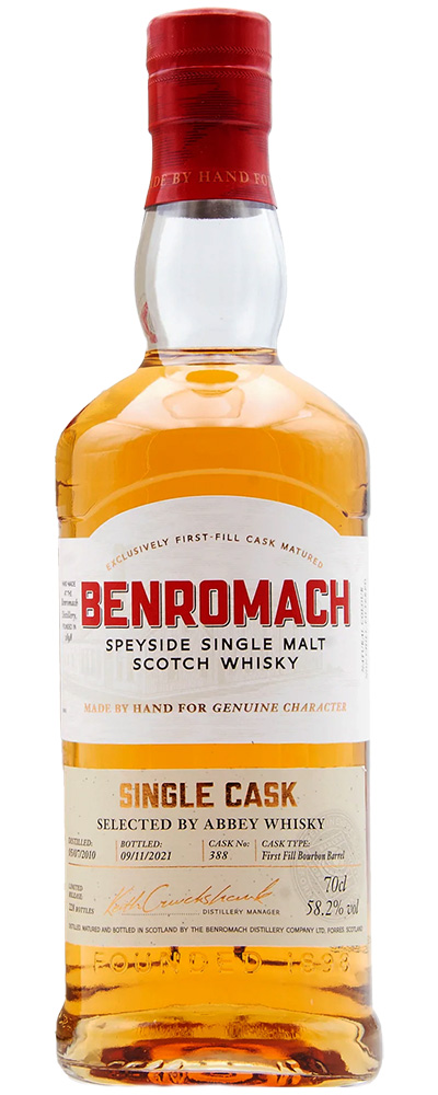 Benromach 2010 cask #388 (Abbey Whisky)