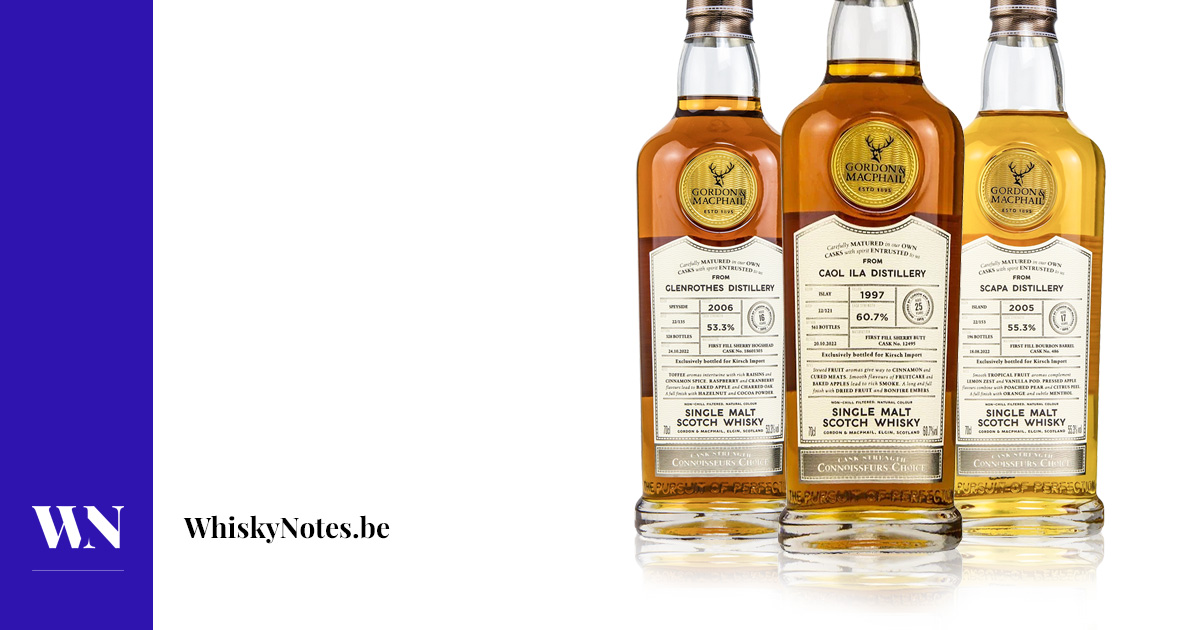 Scapa 2005, Glenrothes 2006, Caol Ila 1997 (Kirsch için G&M)