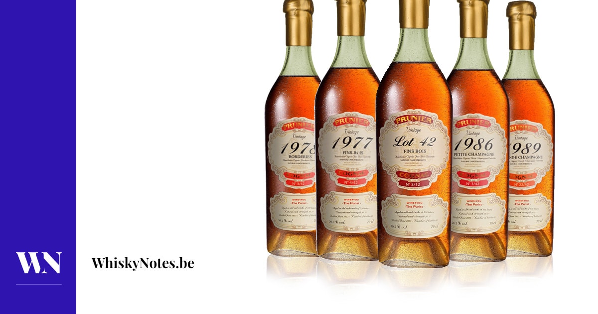 Prunier Cognac Lot 42, 1977, 1978, 1986, 1989 (The Purist)