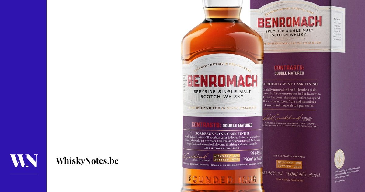 [限定商品] BENROMACH CONTRASTS 12年 スコッチウイスキー Benromach Contrasts: Bordeaux Finish | WhiskyNotes review