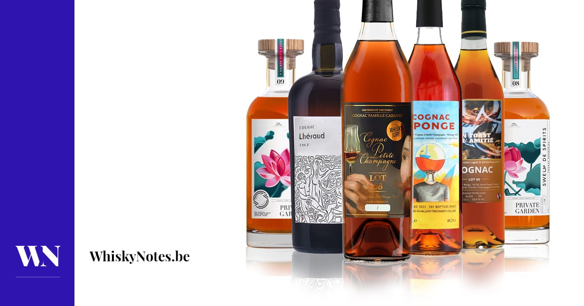 6 cognacs: Cabanne 68, Lhéraud 1967, Prunier Lot 40… 6 cognacs: Cabanne 68, Lhéraud 1967, Prunier Lot 40…