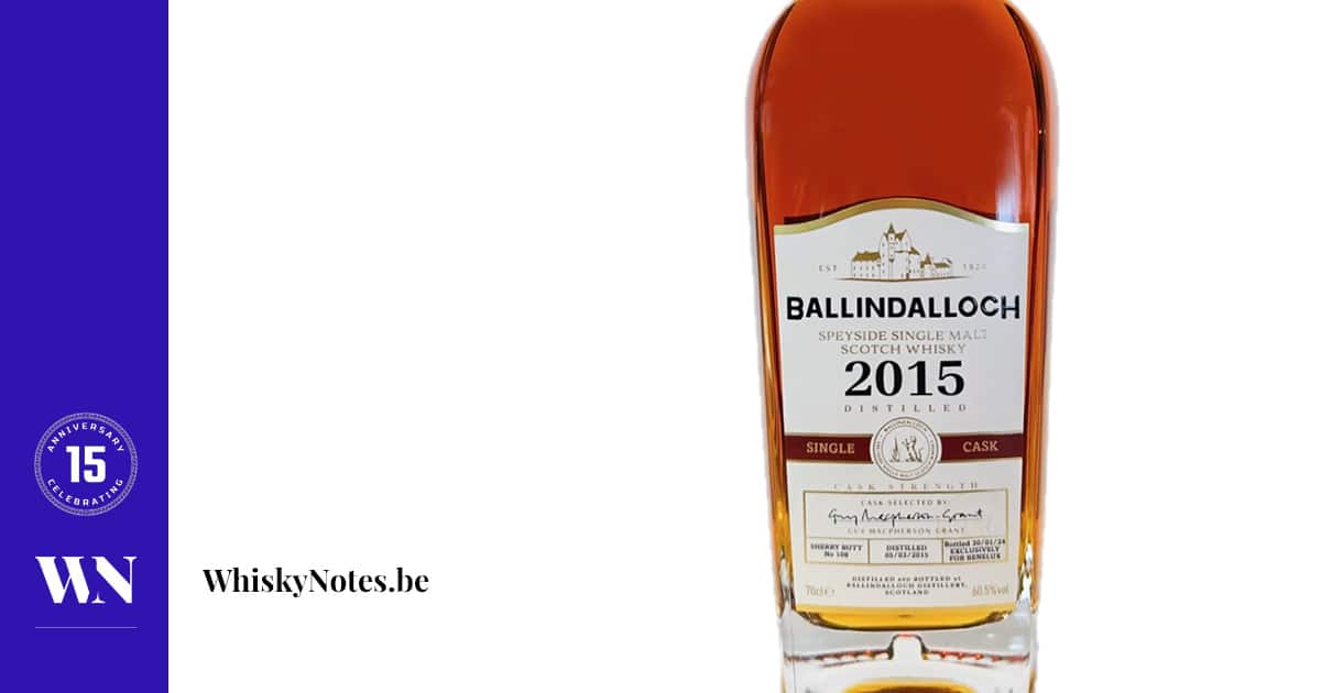 Ballindalloch 2015 Sherry cask #108 (Benelux) whisky review