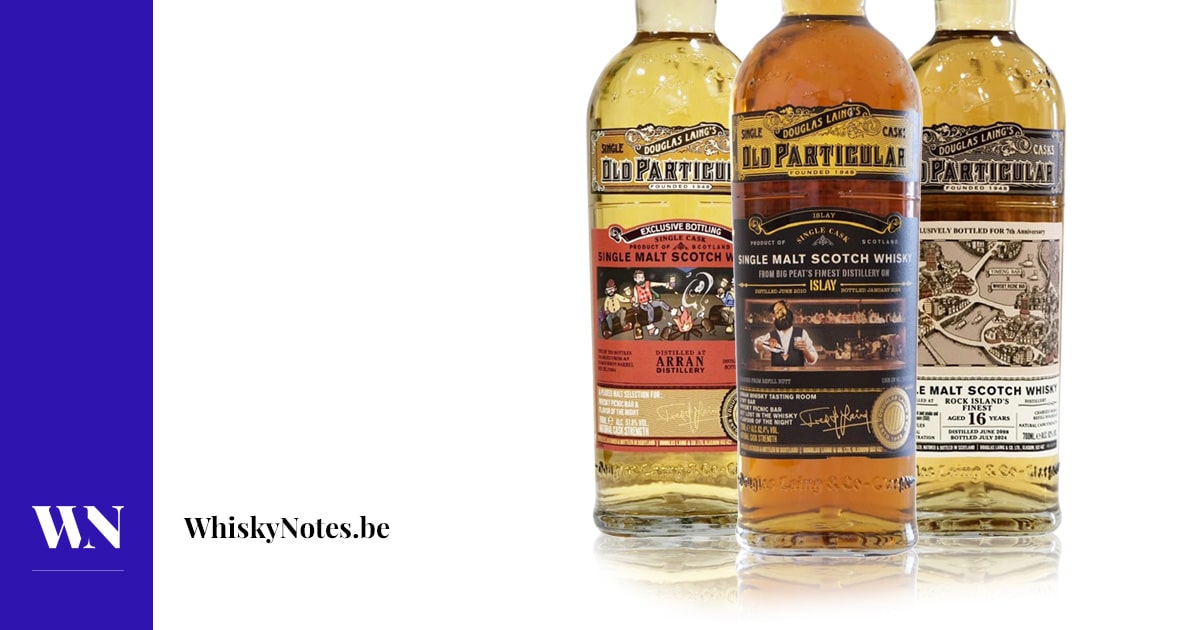 3x Douglas Laing Old Particular for Whisky Picnic Bar