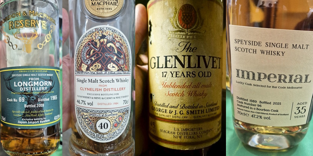 Longmorn 1965 / Clynelish 1984 / Glenlivet 17 Years / Imperial 35 Years